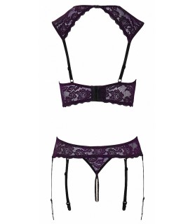 Ensemble lingerie ouverte violet - Cotelli Lingerie
