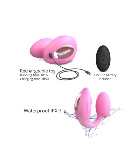 Double stimulateur Wonderlover rose - Love to Love