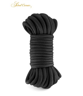 Corde de bondage noire 10m - Sweet Caress