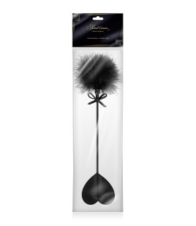Tapette coeur avec pompon noir - Sweet Caress