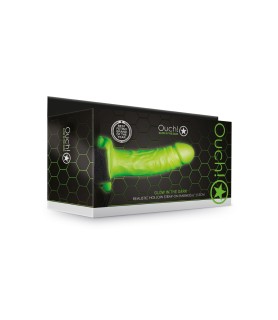 Gode-ceinture creux phosphorescent  18cm - Ouch
