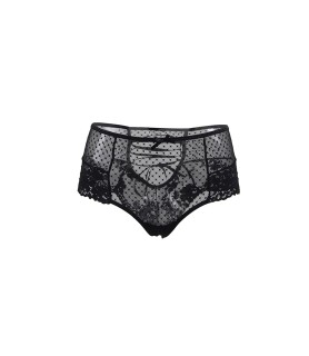 Tanga sexy noir à laçage