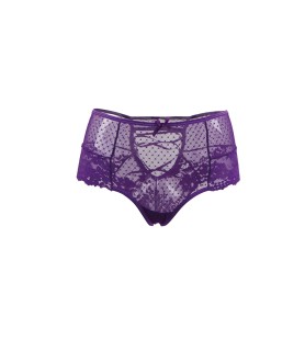 Tanga sexy pourpre à laçage