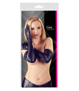 Longs gants noir mat - Cotelli Accessoires