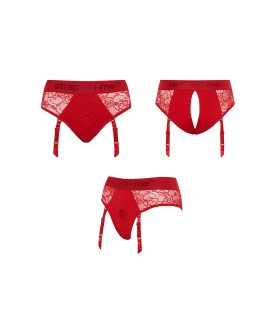 Harnais lingerie Diva (rouge) - Strap On Me