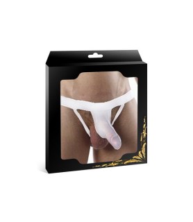 String blanc avec poche pour pénis