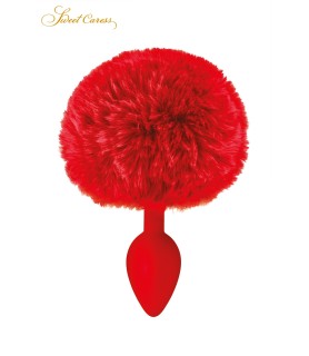 Plug queue de lapin - rouge