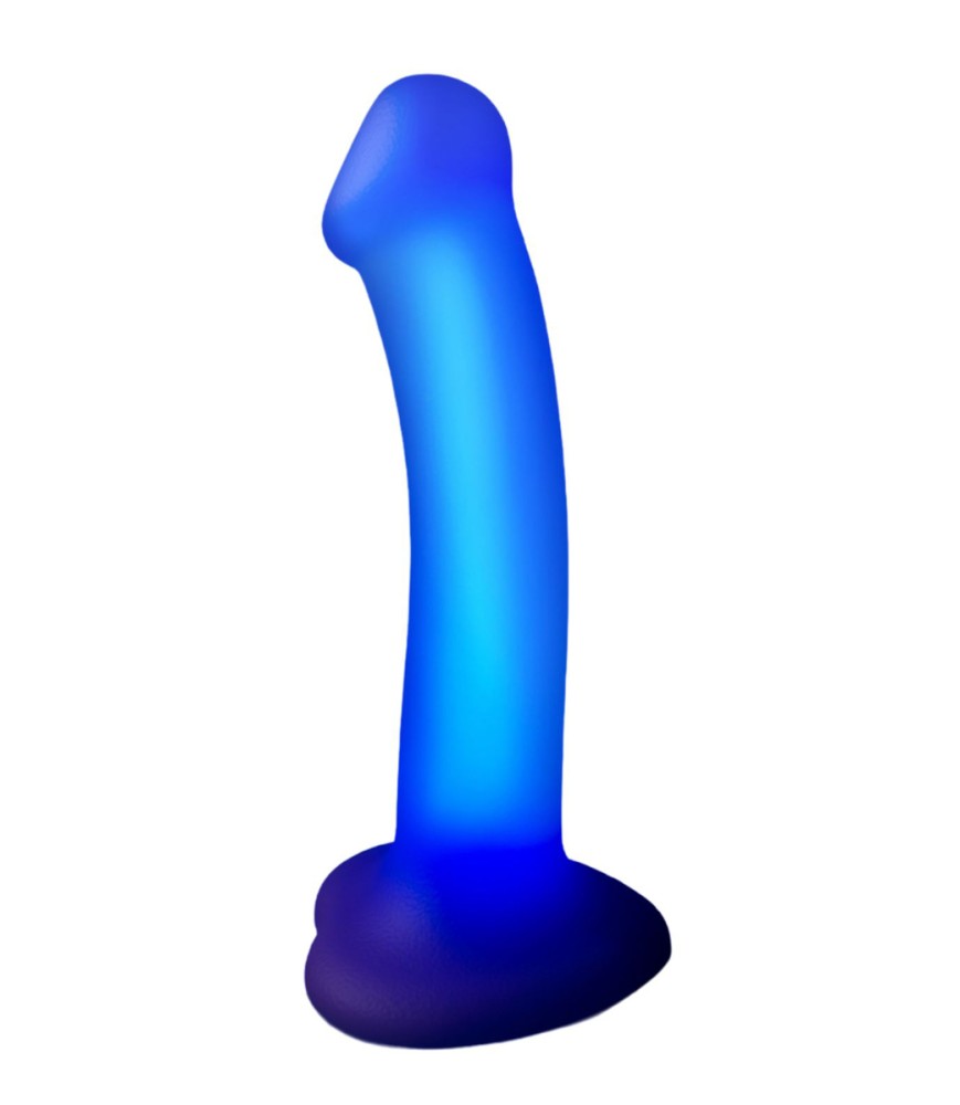 Dildo lumineux violet - Strap-On-Me