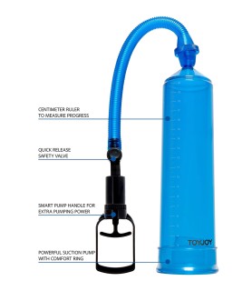 Pompe à pénis ToyJoy Power Pump bleu
