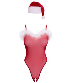 Ensemble body et bonnet de noel - Cottelli Lingerie