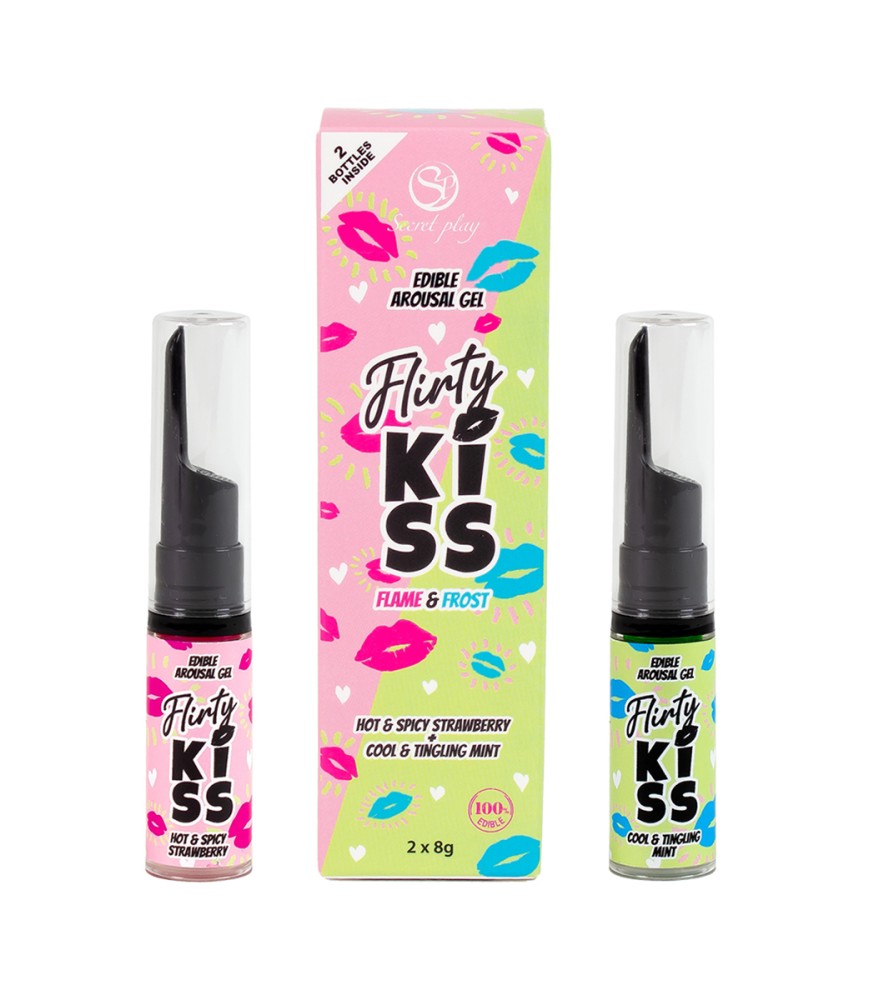 Pack 2 gels pour sexe oral Flirty Kiss - Secret Play