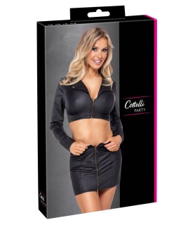Ensemble top et jupe courte noir - Cottelli PARTY 