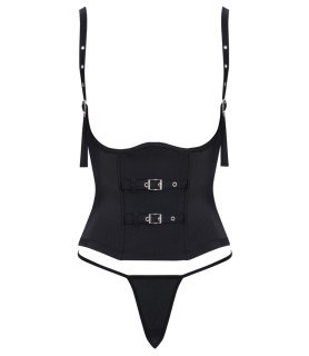 Ensemble corset seins nus noir - Cottelli PARTY 