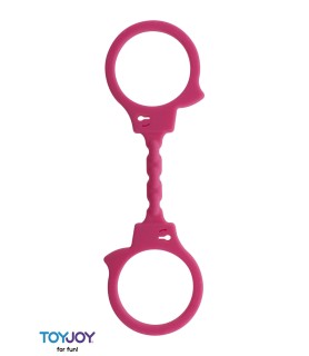 Menottes silicone stretchy - rose