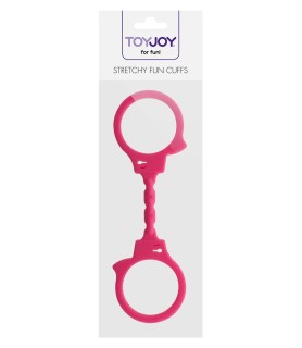 Menottes silicone stretchy - rose