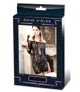 Robe Fetish Dinner résille Noir