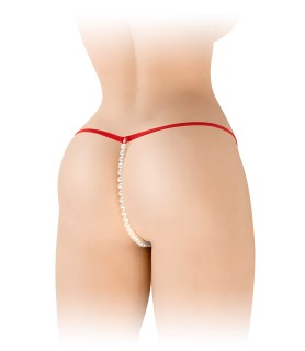 String avec perles Venusina - rouge