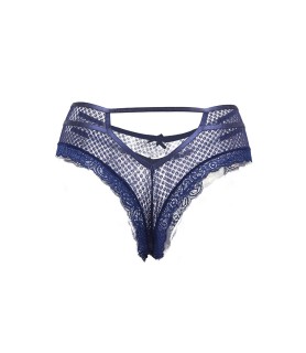 Tanga bleu dentelle - Paris Hollywood