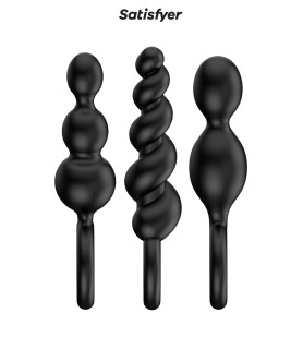 Set de 3 plugs noirs Booty Call - Satisfyer