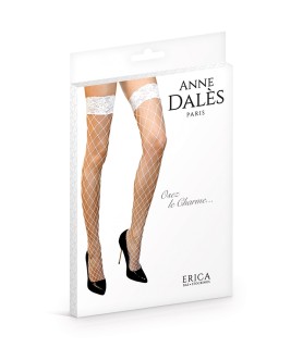 Bas autofixants Erica Blanc - Anne d'Alès