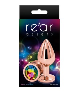 Plug anal aluminium rose gold M - Rear Assets