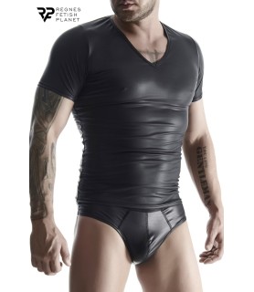 T-shirt wetlook noir - Regnes