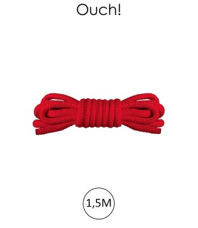 Mini corde de bondage 1,5m rouge - Ouch