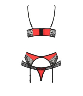 Ensemble à jarretelles Scarlet rouge - Passion