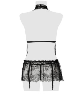 Set érotique robe dentelle, harnais et string - Grey Velvet