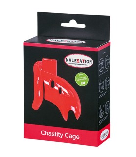 Cage de chasteté ABS rouge - Malesation
