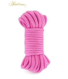 Corde de bondage rose 10m - Sweet Caress