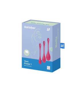 Kit d'entrainement pelvien Yoni Power 1 Rouge - Satisfyer