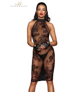 Robe mi-longue transparente en tulle F240