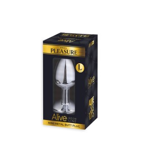 Plug métal bijou rouge L - Alive
