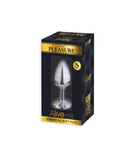 Plug métal bijou rouge S - Alive