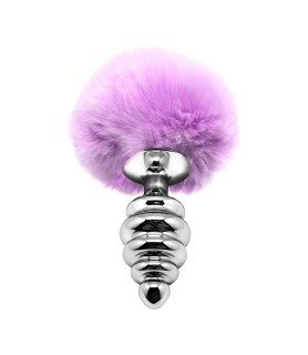 Plug métal Fluffy Twist M mauve - Alive