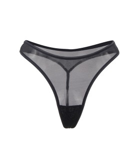 Porte-jarretelles noir et string