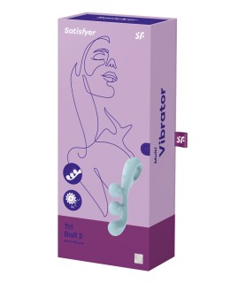 Multi-vibromasseur Tri Ball 2 bleu - Satisfyer