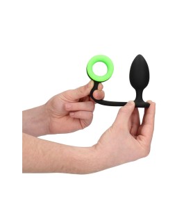 Plug avec cockring phosphorescent - Ouch