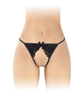 String ficelle ouvert Sandra noir - Fashion Secret