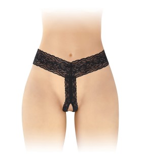 String ouvert Anita noir - Fashion Secret