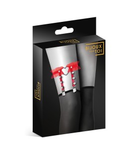 Jarretière rouge avec coeur