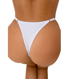 String ouvert à strass blanc