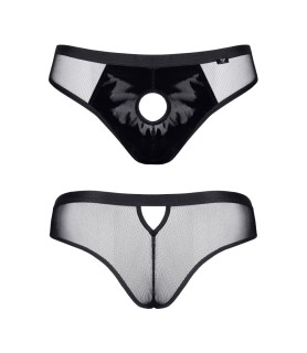Slip type brésilien noir ouvert - Regnes