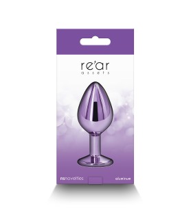Plug bijou aluminium chromé violet M
