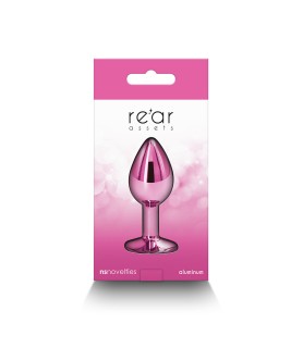 Plug bijou aluminium chromé rose S