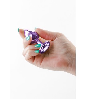 Plug bijou aluminium chromé violet S