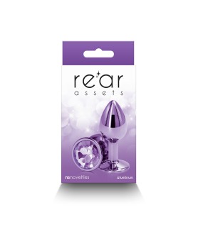 Plug bijou aluminium chromé violet S
