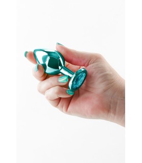 Plug bijou aluminium chromé vert M