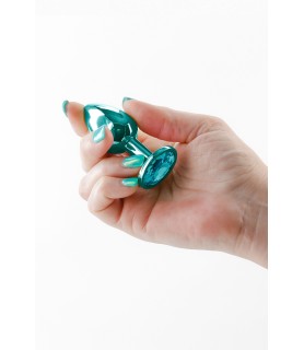 Plug bijou aluminium chromé vert S